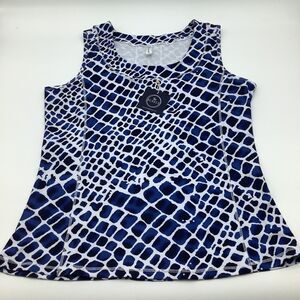 The Bubble Womens Lexi Tank Top Blue Size Medium NWT